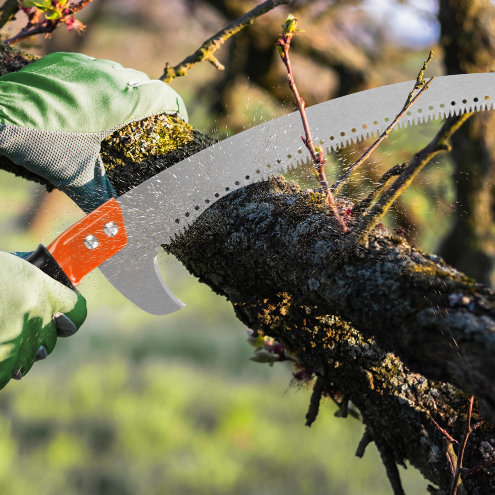 13FT Tree Pruner Pole Lawn Mower Cutter for Grass Cutting Pruning Saw Pole Saw Brush Cutter Garden Pole Trimmer Saw