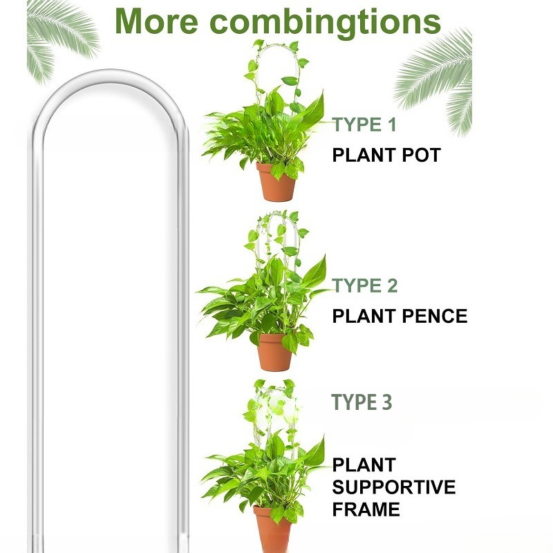 Clear Acrylic U-Shaped Plant Trellis