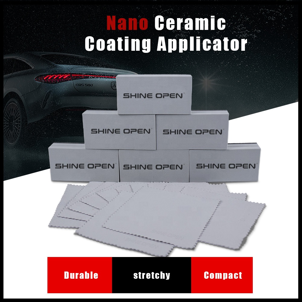 ShineOpen Premium Nano Ceramic Coating Foam Applicator Pad Wax Sponge Pads Block