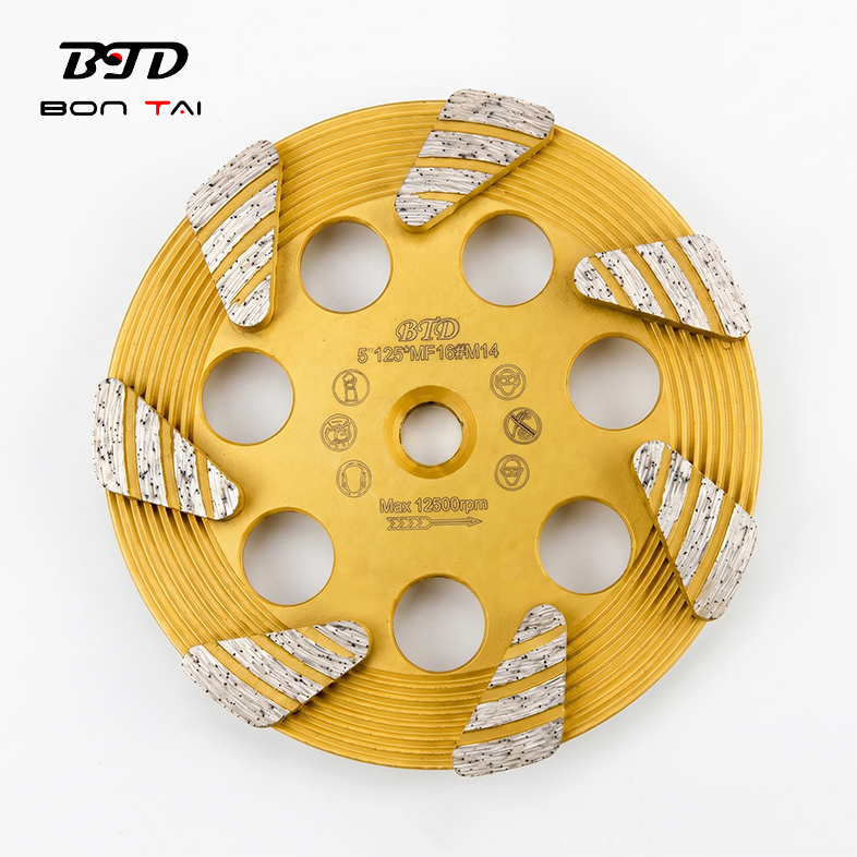 Abrasive Tools125mm Grinding Triangle Cup Wheel Medium Bond 16 Grit Diamond Grinding Cup Wheel