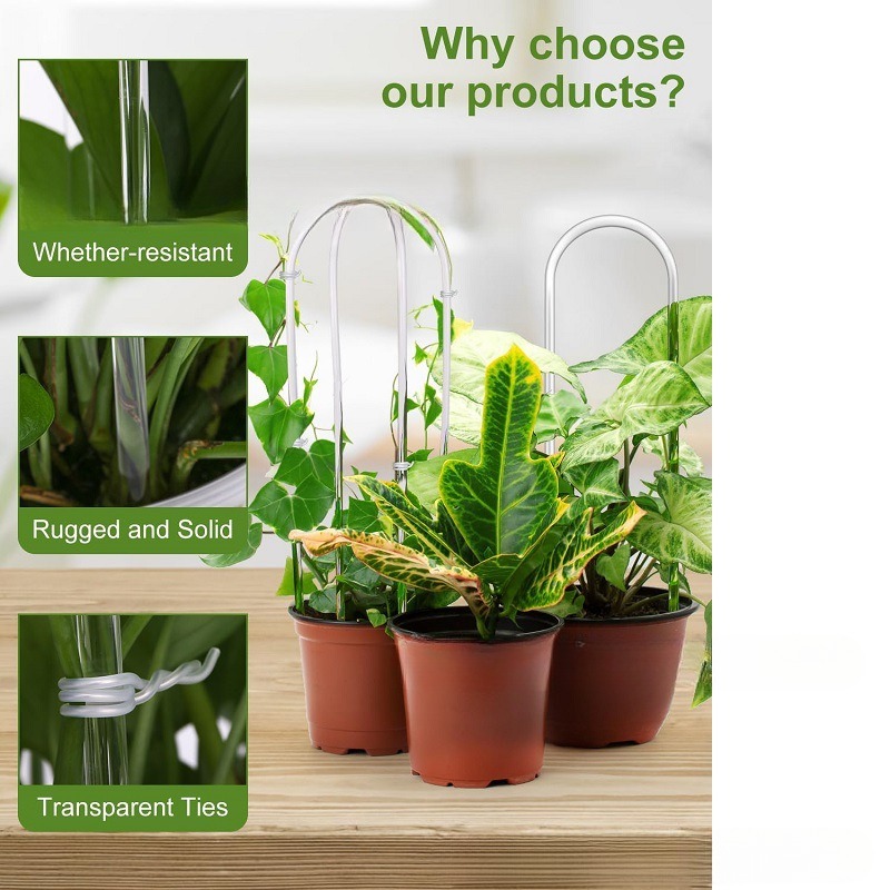 Clear Acrylic U-Shaped Plant Trellis