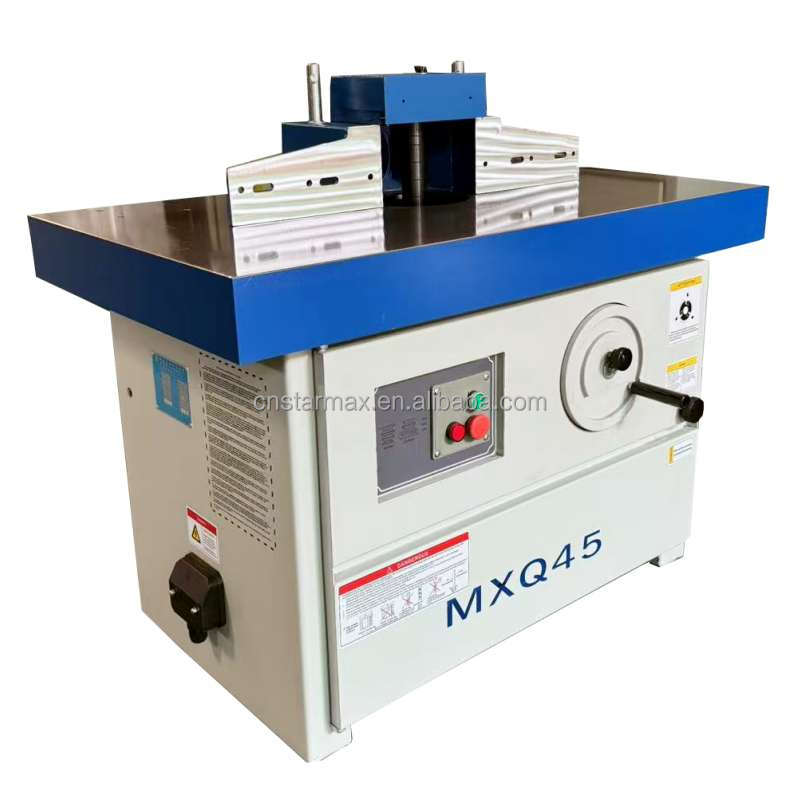 MXQ45 Adjustable Height Vertical Wood End Milling Machine 45 Degree Single Spindle Moulder Angle Motor Woodworking Machinery