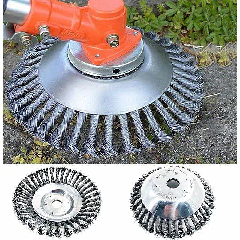 Derusting Weeding Wheel Twisted Steel Wire Brush Grass Trimmer Head Gardening