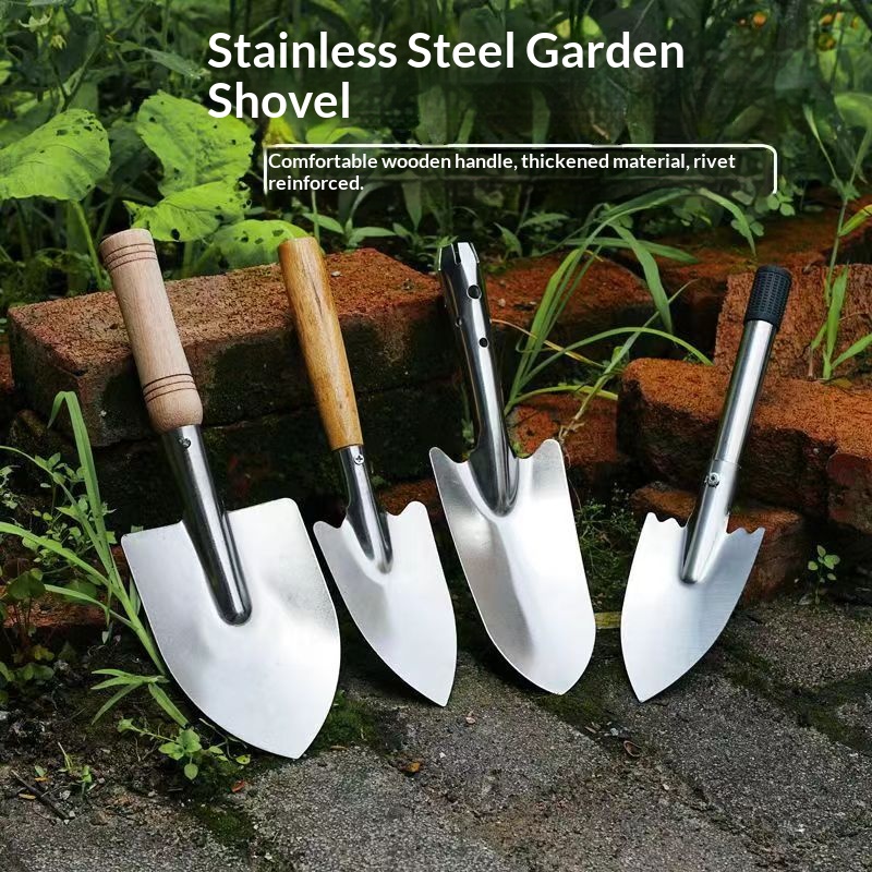 Stainless Steel Small Garden Trowel for Planting Weeding Soil Digging-Multi-Use Landscaping &amp; Farming Tool