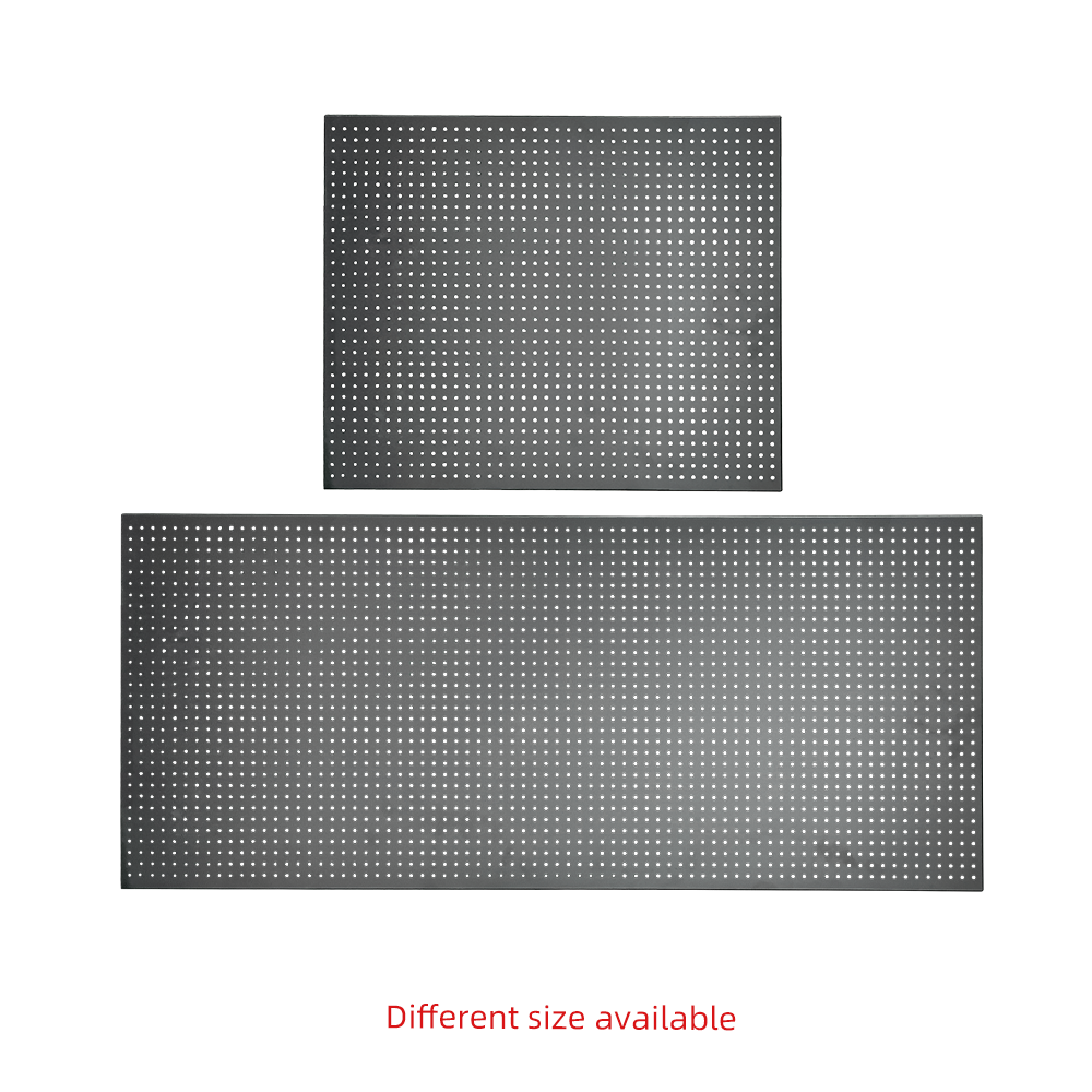 400*400mm Garage Tool Storage Organize Panel Wall Mount Carbon Steel Square Peg Board Black Powder Coated 10kg Load Capacity