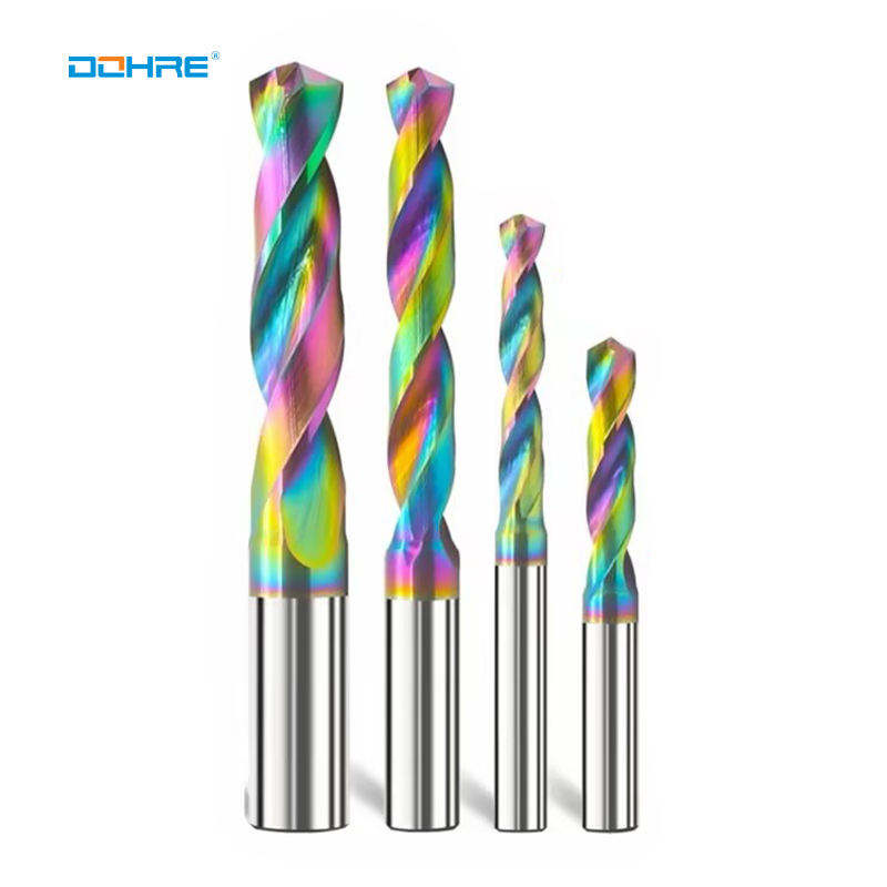 Dohre Highly Accurate Solid Carbide Drill Bit 60/90/120 Degree DLC Colorful Coating Spotting Drill Bit for Aluminum