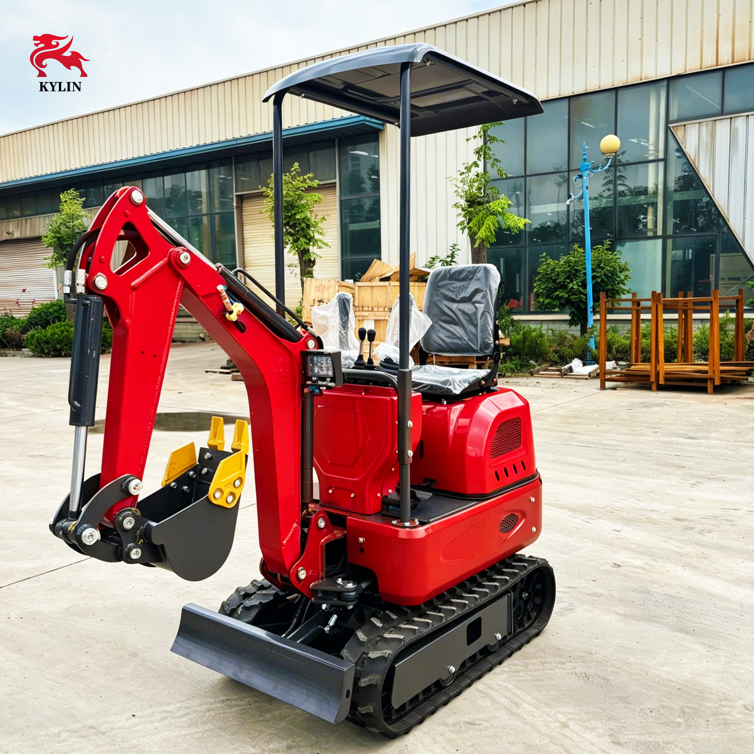 Free Shipping Kubota Engine Mini Excavator 1.2 Ton 1.6ton Small Crawler Digger Backhoe With Thumb Euro 5 CE EPA Garden Farm Home