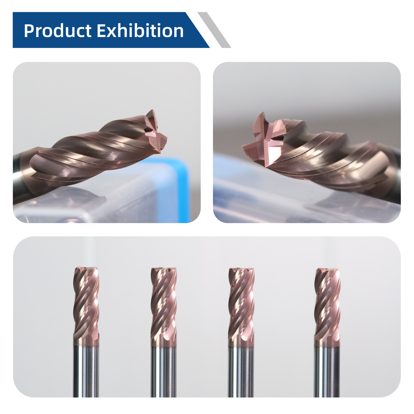 Customized CNC Machine Tool Nano Bronze Coating Router Cutter 4 Flutes Tungsten Endmill Wholesale-ODM Freza Fresa Metalworking