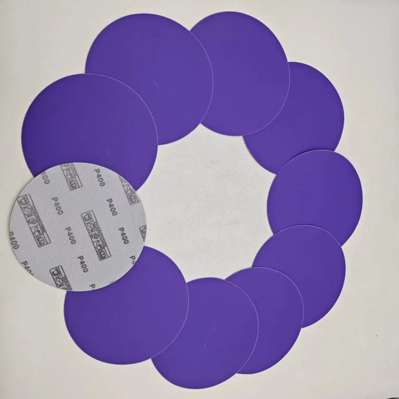5 Inch Purple Ceramic Hook and Loop Sanding Discs Abrasive Tools for Auto Surface Conditioning OEM/ODM Supported