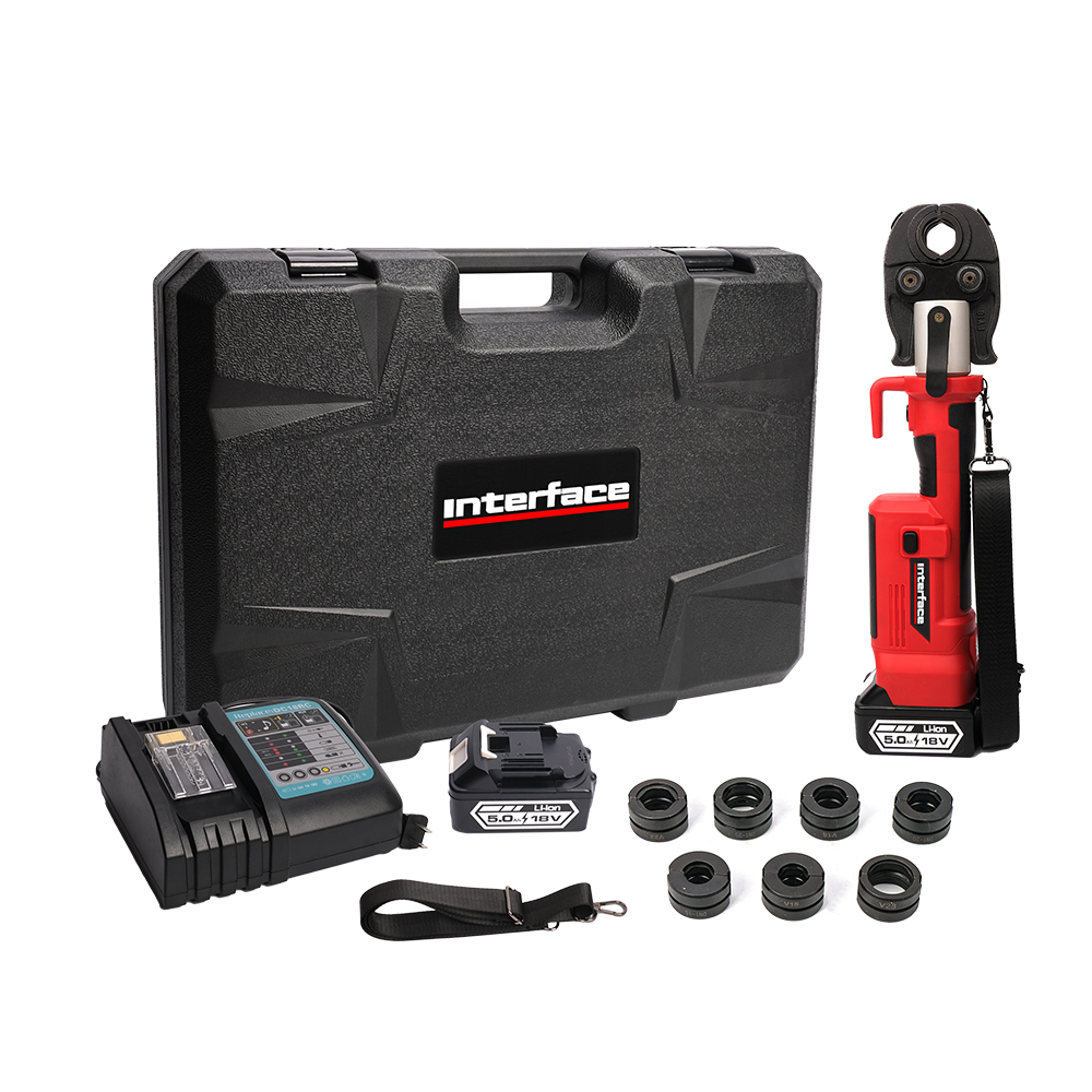 SHIDA SD1930 18V 4.0Ah*2 Battery-Powered Hydraulic Crimping Tool Kit 31.5mm Stroke HVAC Plumbing Tools Copper Stainless Steel