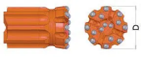 Drop Center Retrac Button Bit