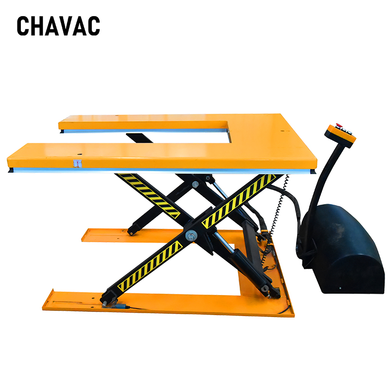 600kg Low Profile U-Shape Stationary Electric Lift Table