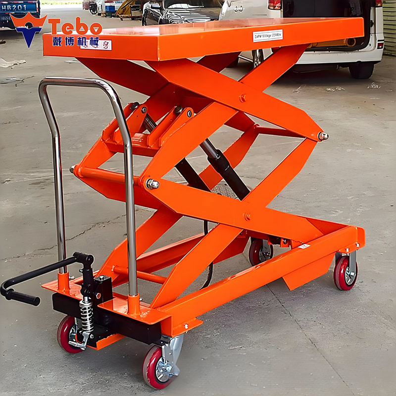 Industrial Hydraulic Scissor Trolley Lift for Warehouse Vehicle Service Operations