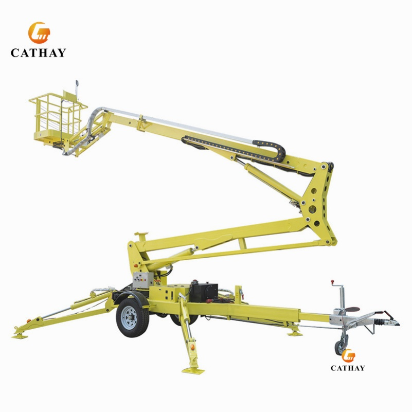 Towable Boom Lift Trailer Mounted Boom Lift with High Reach Articulating Arm