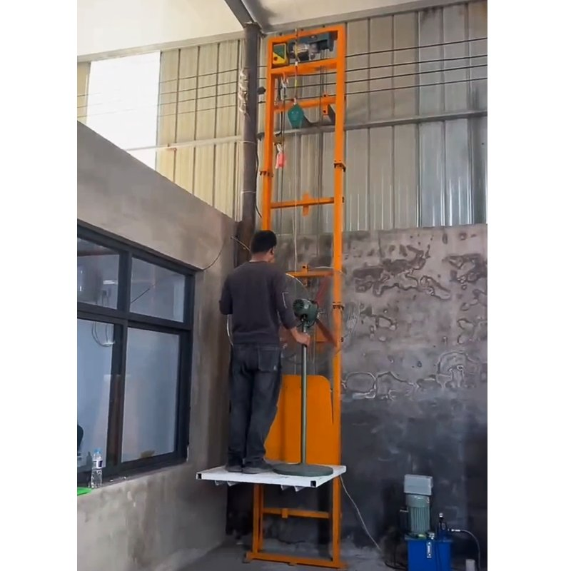 Hydraulic Lift Material Wall Mounted 390inch Hydraulic Guide Rail Goods Lifting Platform Cargo Lift