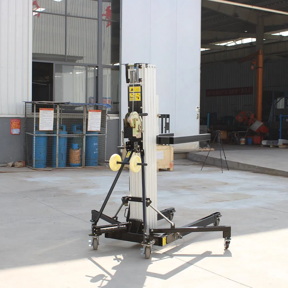 Manual Lifting Cargo Platform 400kg Aluminum Alloy Material Lift for Exhibition Hall