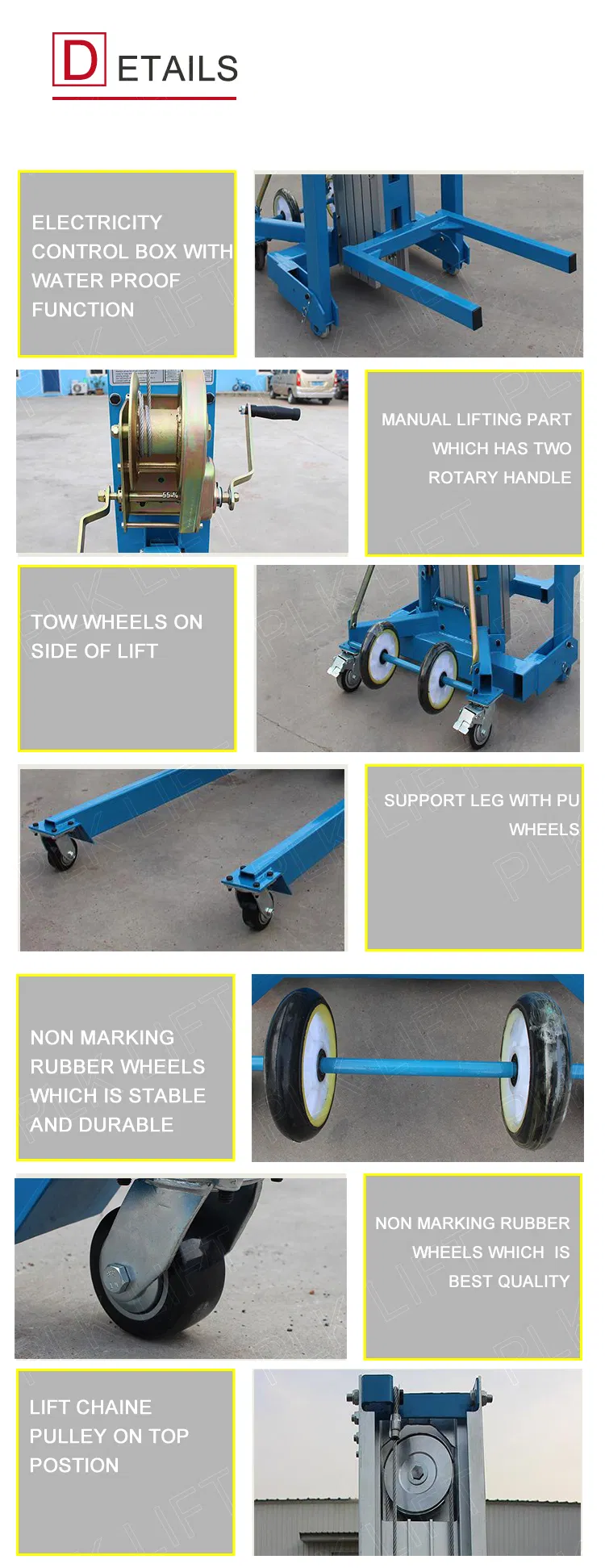 Manual Aluminum Cargo Lift Operations