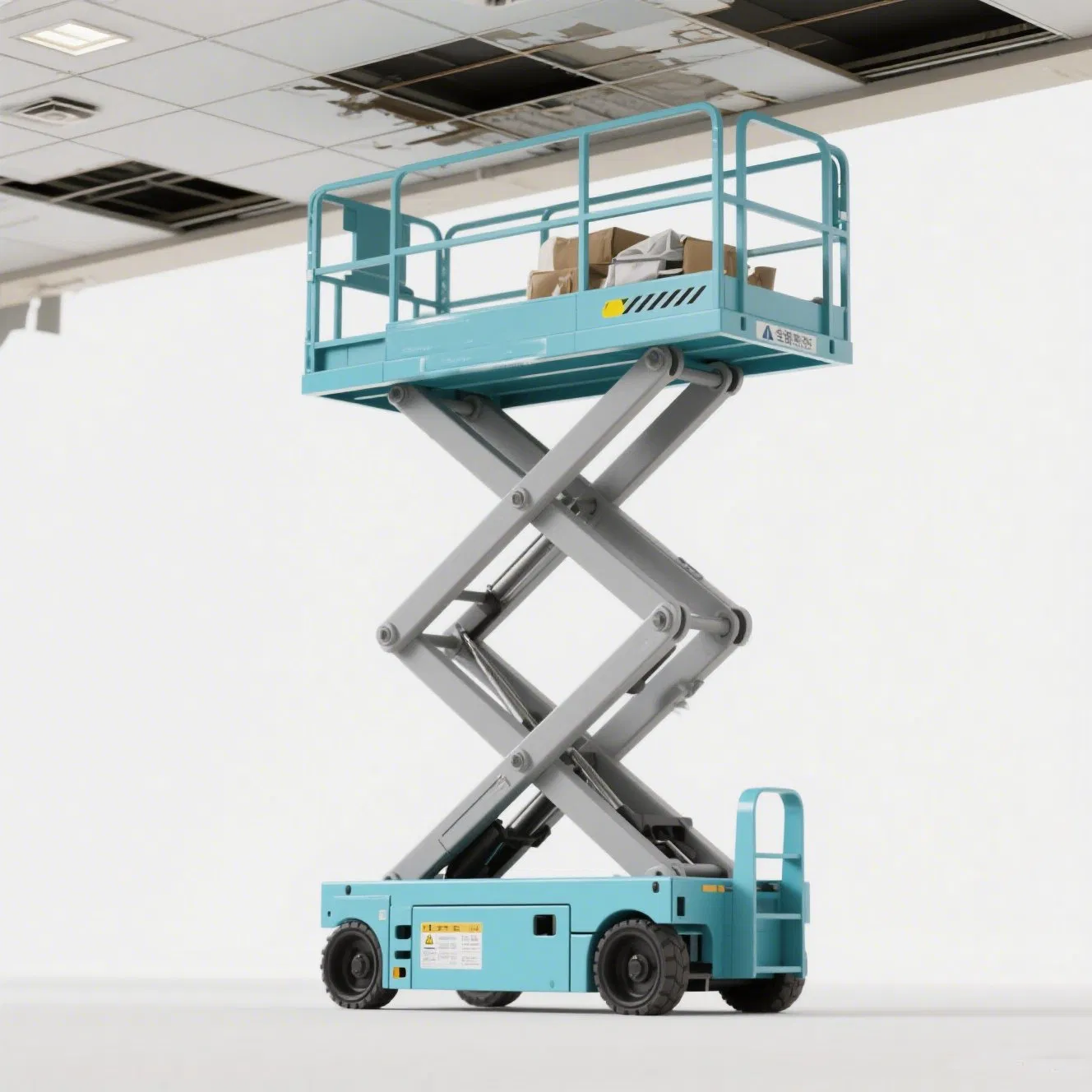 Durable 15m 680kg Aerial Work Platform Diesel Rough Terrain Scissor Lifts Xg1523rt