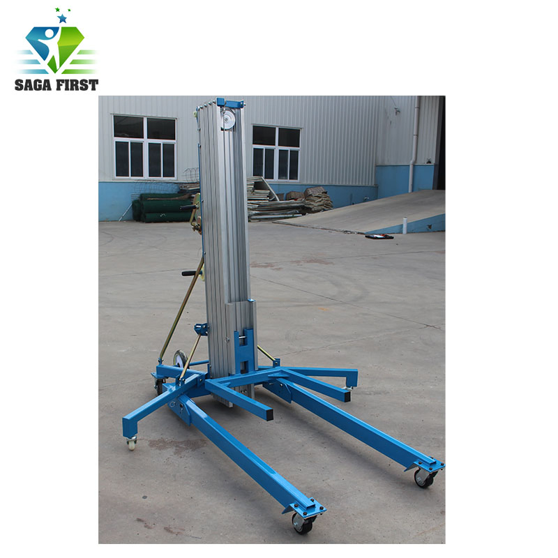 Portable Material Lifting Machine Manual Cargo Aluminum Lift
