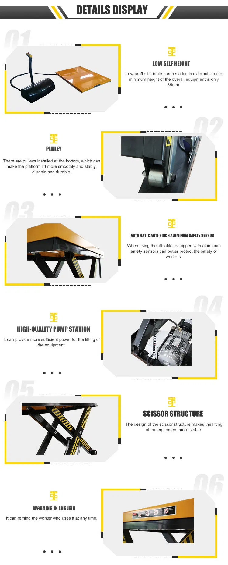 Hydraulic Lift Table Details