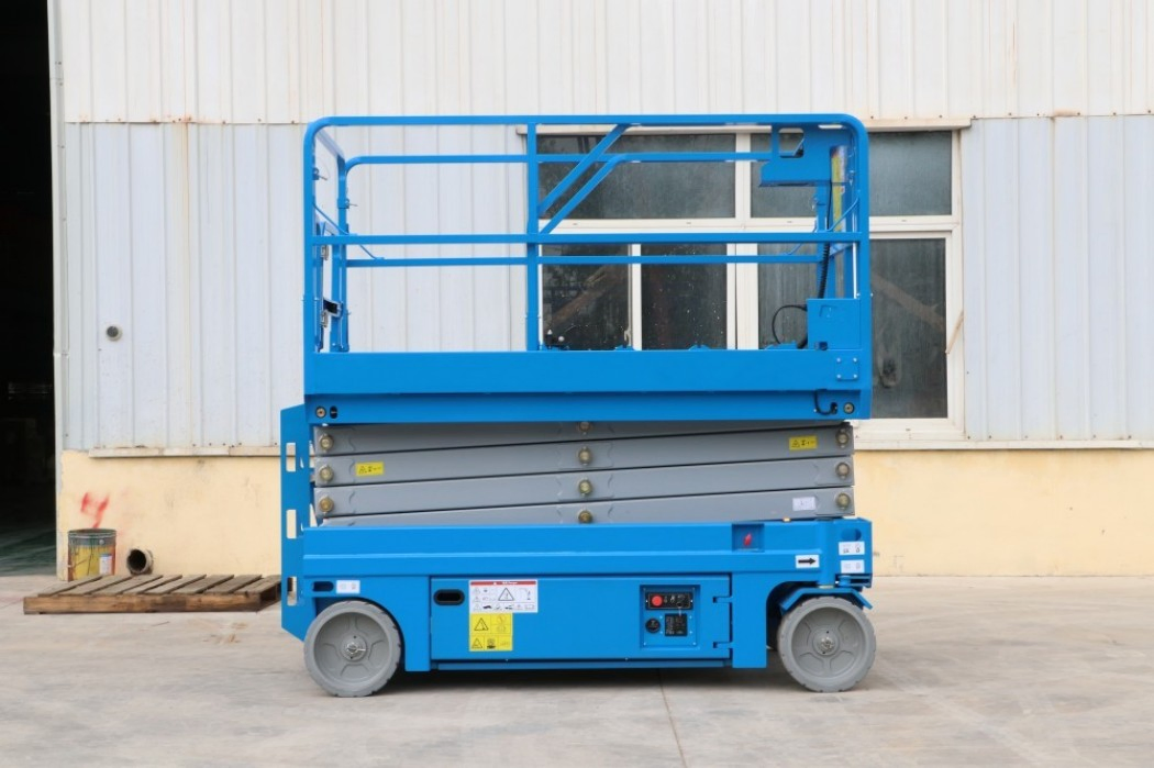 12 M 14 M Scissors Lift Type Rough Terrain Construction Using Mobile Hydraulic Scissor Lift