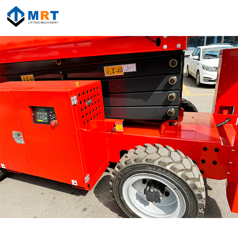 Mrt China High Quality Rough Terrain off-Road Wheel Scissor Lift Platform Scaffold Lift Bulk Resale 14m 16m 18m 20m