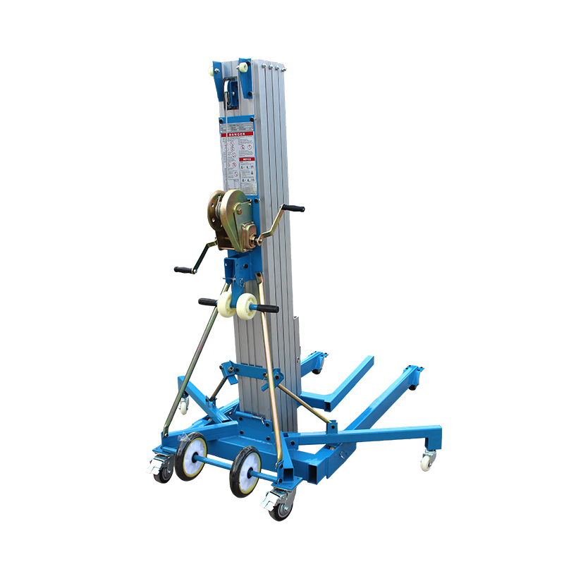 Good Quality Portable Material Lifting Machine Manual Cargo Aluminum Lift