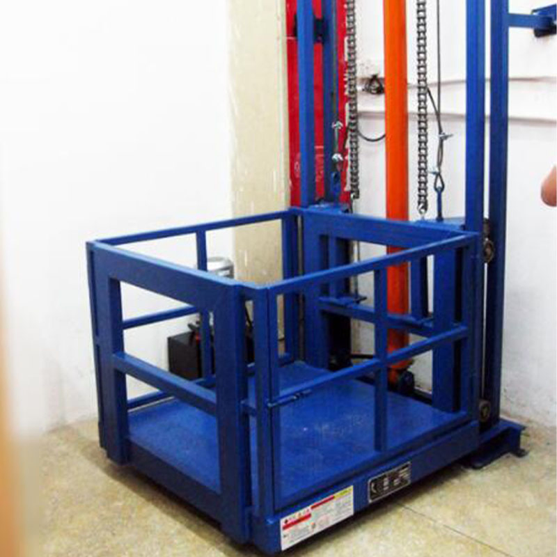 Warehouse Customized Steel Material Hydraulic Electric Heavy Duty Small Vertical Freight Elevator Platform Goods Lifter Guide Rail Floor Cargo Lift with CE
