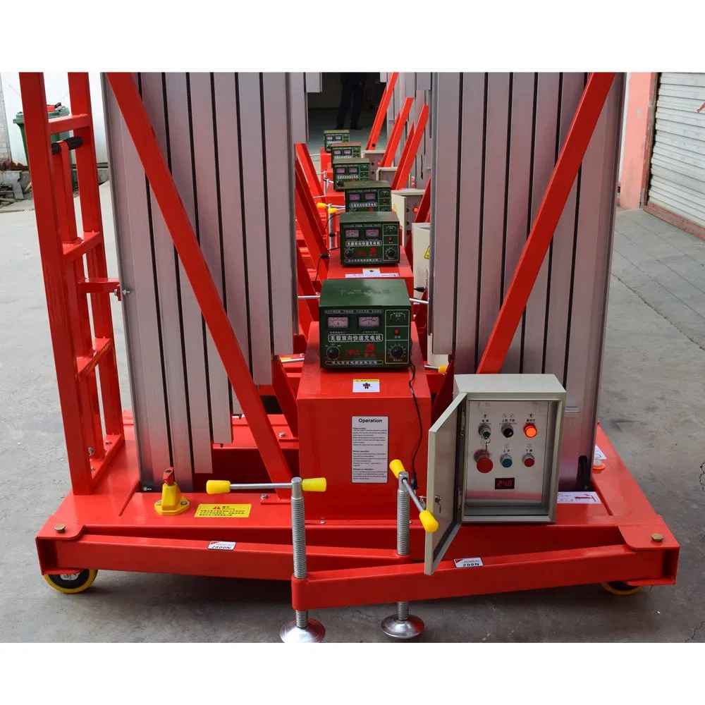 4-14 M Single Mast Electric Vertical Aluminum Alloy Lift Hydraulic Electric Man Lift