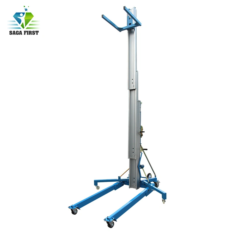 Portable Material Lifting Machine Manual Cargo Aluminum Lift