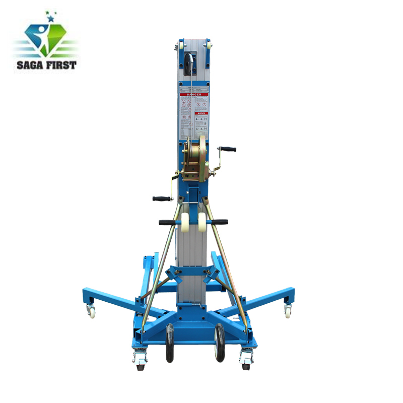Portable Material Lifting Machine Manual Cargo Aluminum Lift