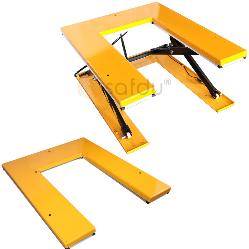 U-Shape Low Profile Electric Hydraulic Lift Table with 1500 Kg Capacity