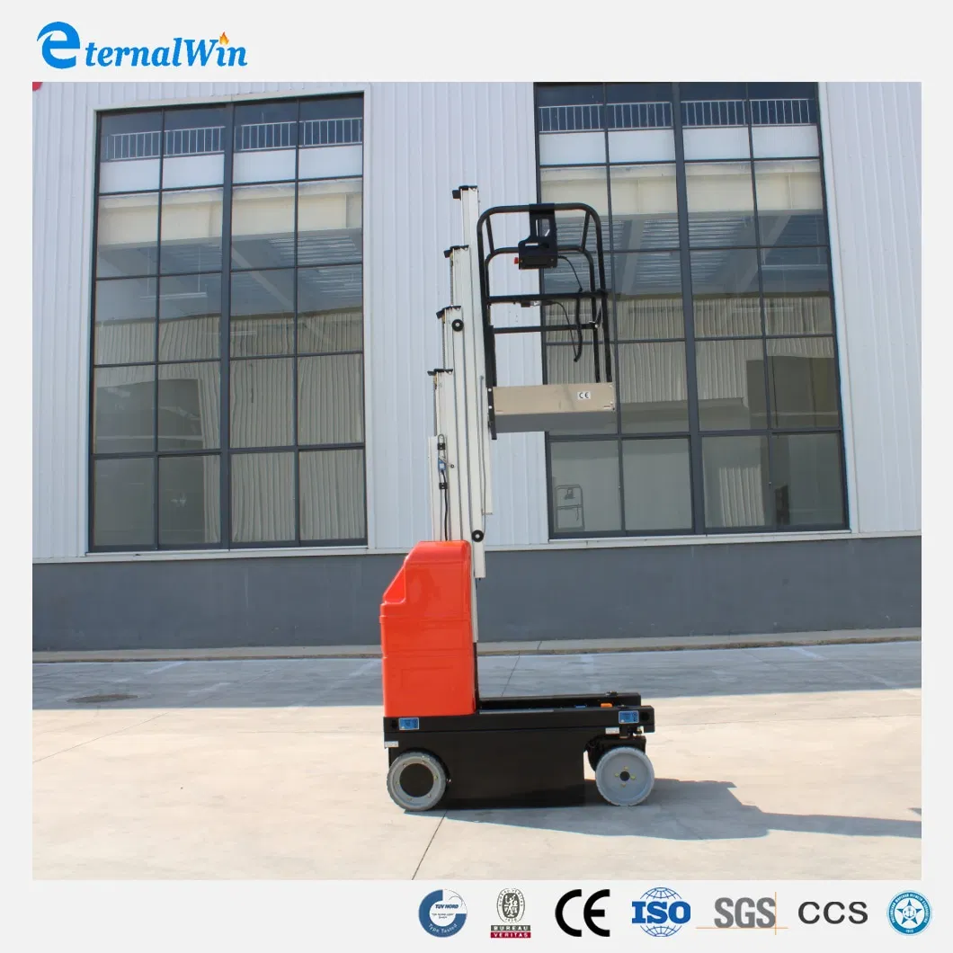 Elevator Movable Aerial Lifting Platform Forklift Style Vertical Mast Lift with Jib Manufacturer's Direct Sales