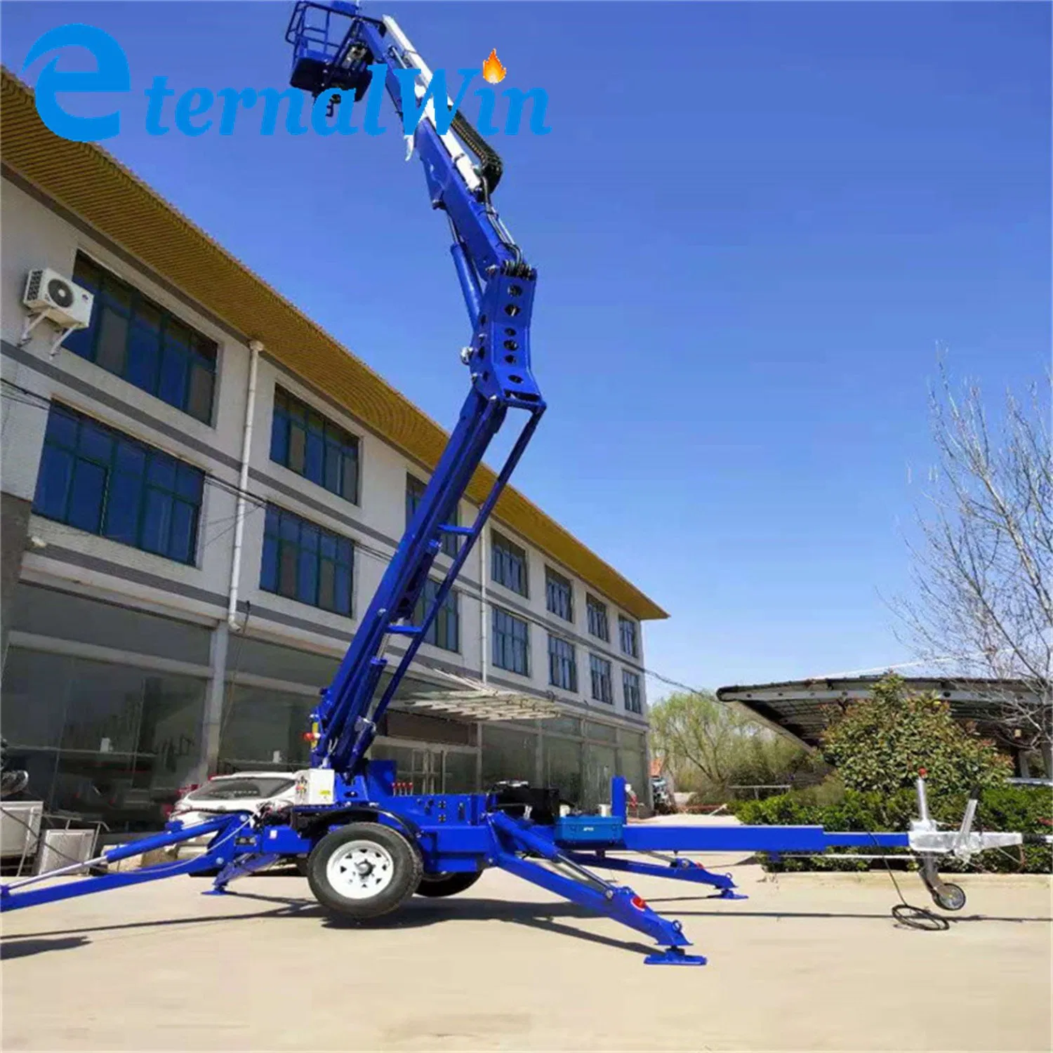 8-16m Self-Propelled Articulating Trailer Lift Boom Lift Aerial Working Lifting Platform with AC Power Diesel Power or Battery Power