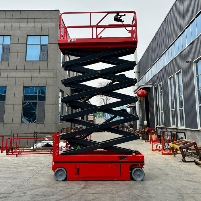 Gp 14m Heavy-Duty Electric Scissor Lift - 350kg Payload &amp; Rough Terrain Option for Outdoor Projects