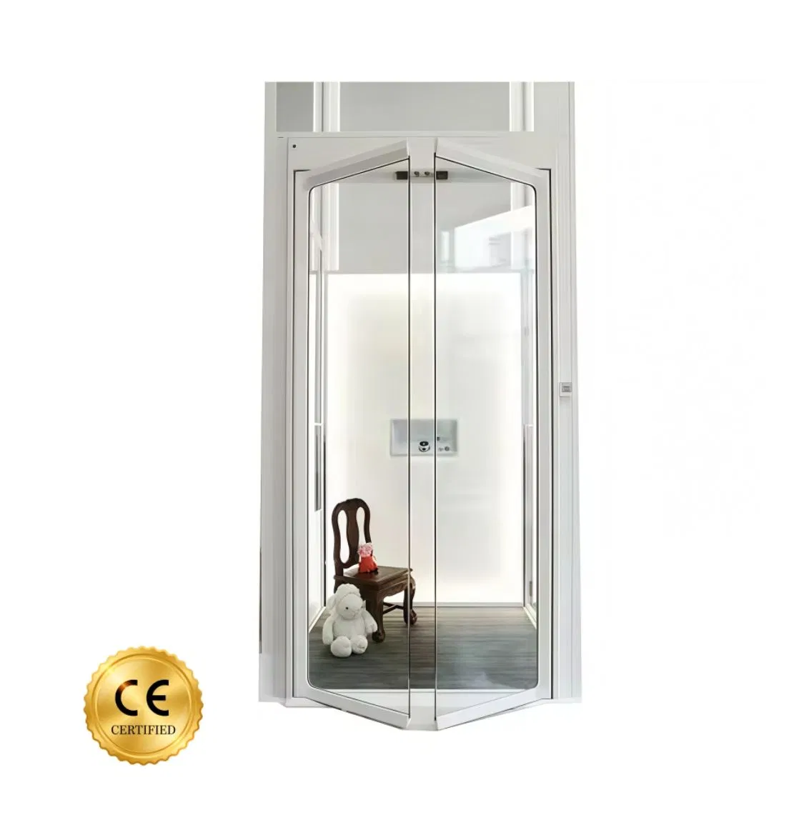 Fujivista Domestic Lifts Mrl Home Elevator Small Stair Lift for Residential House, Smart Passenger Elevator with Sensitive Door Sensors