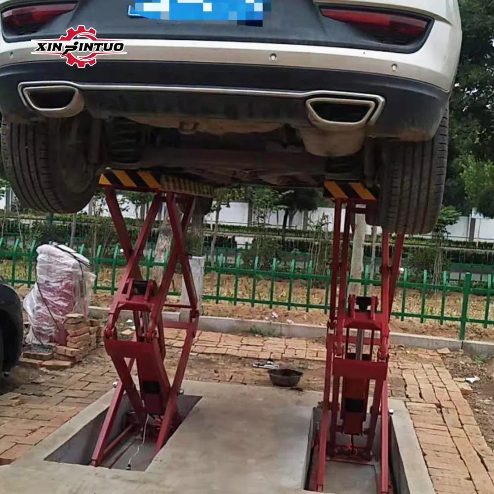 Jintuo Hydraulic Underground Scissor Used Car Lift for Vehicle Service Station Equipment