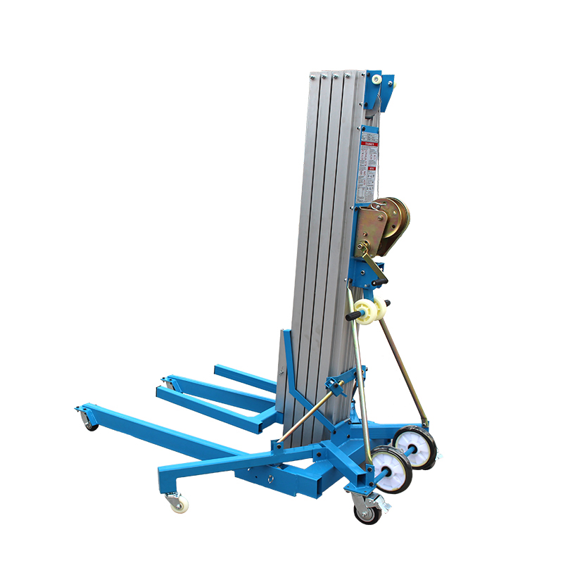 Good Quality Portable Material Lifting Machine Manual Cargo Aluminum Lift