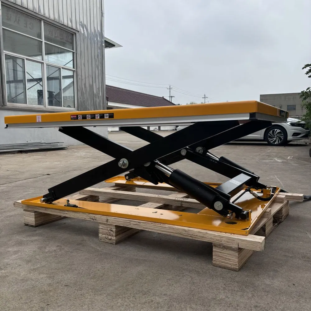 600kg/1t/1.5t/2t Electric Low Profile Scissor Lift Table U-Shape for Lifting Euro Pallet