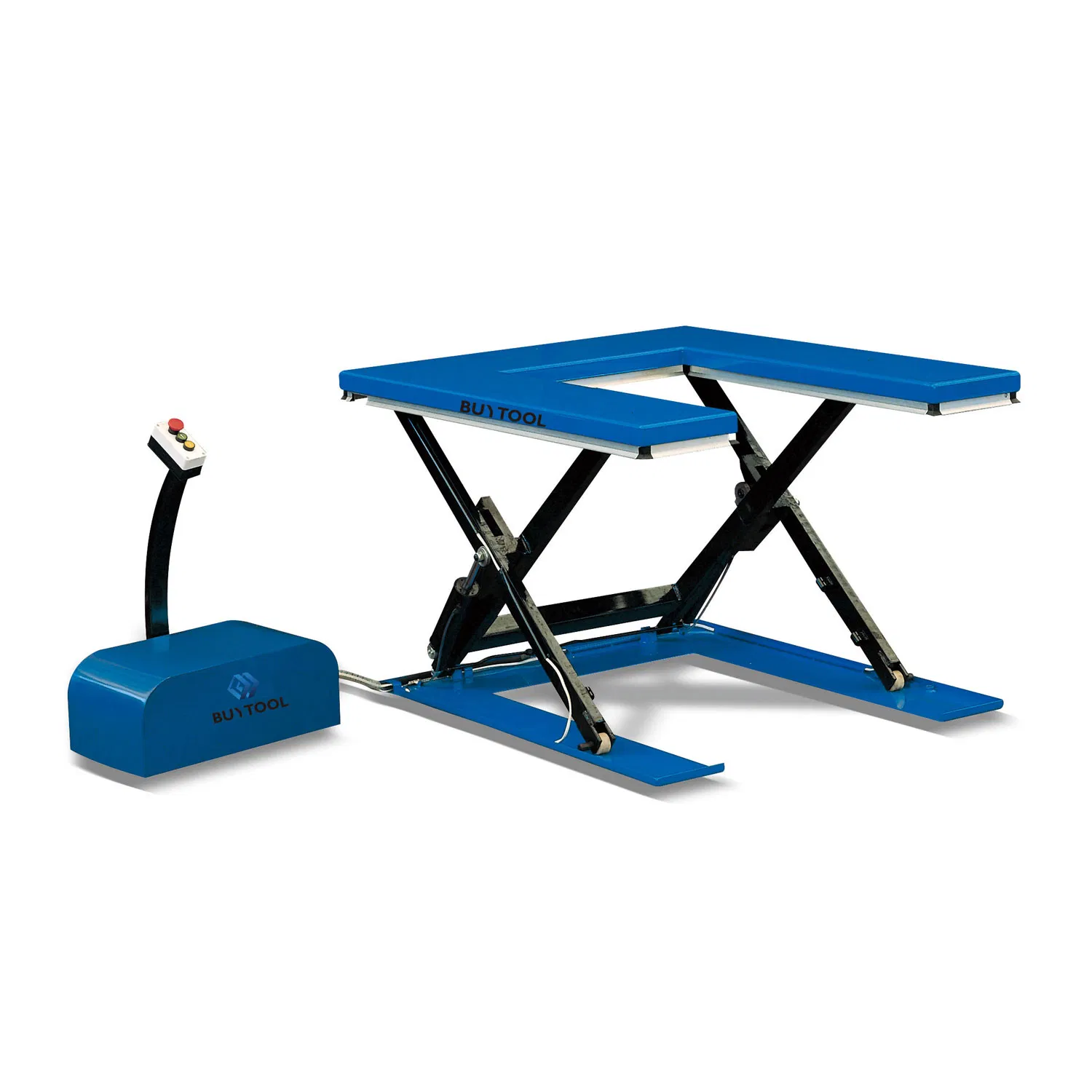 Low Profile U Shape Electric Hydraulic Scissor Lift Table 1000kg