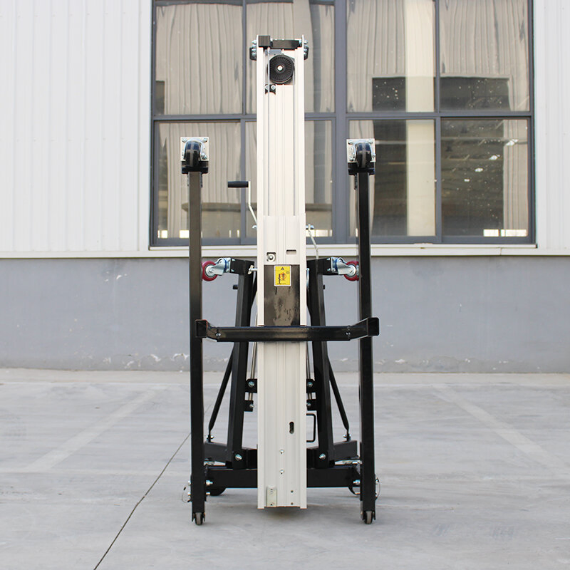 3.5m to 7.9m Stock Lifting Table Alum Tool Single Mast Vertical Material Lift 7.9m Folding Manual Aluminium Lift