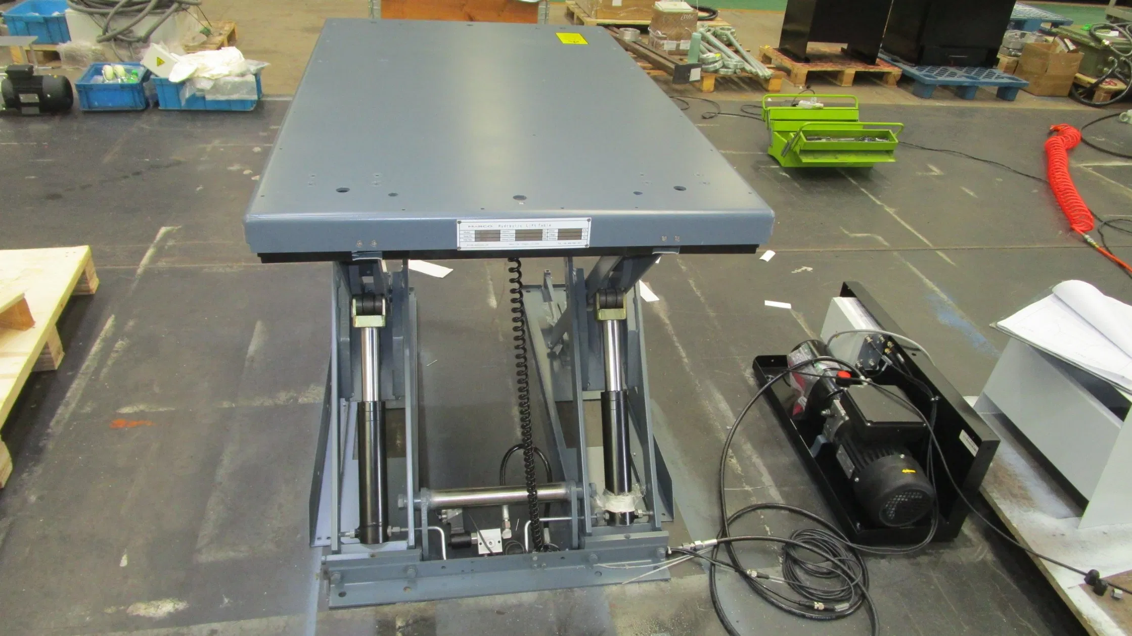 U Shape E Shape Low Profile Electric Hydraulic Scissor Lift Table with CE