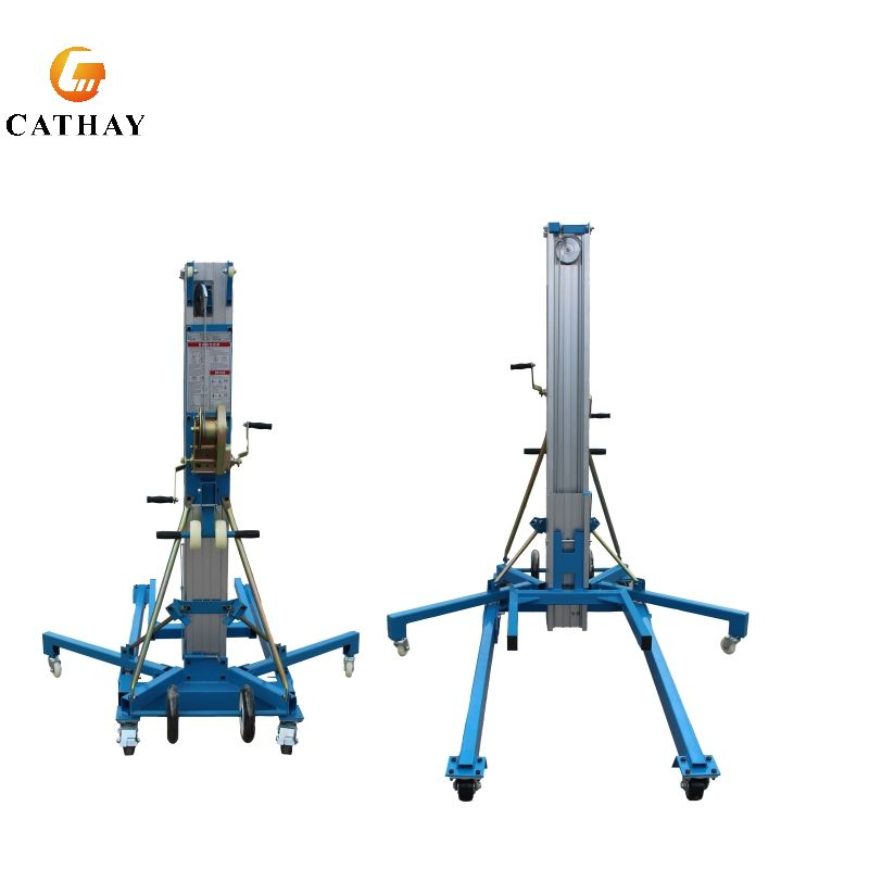 CE Economical Manual Lifting Aluminum Alloy Mast Material Lifts