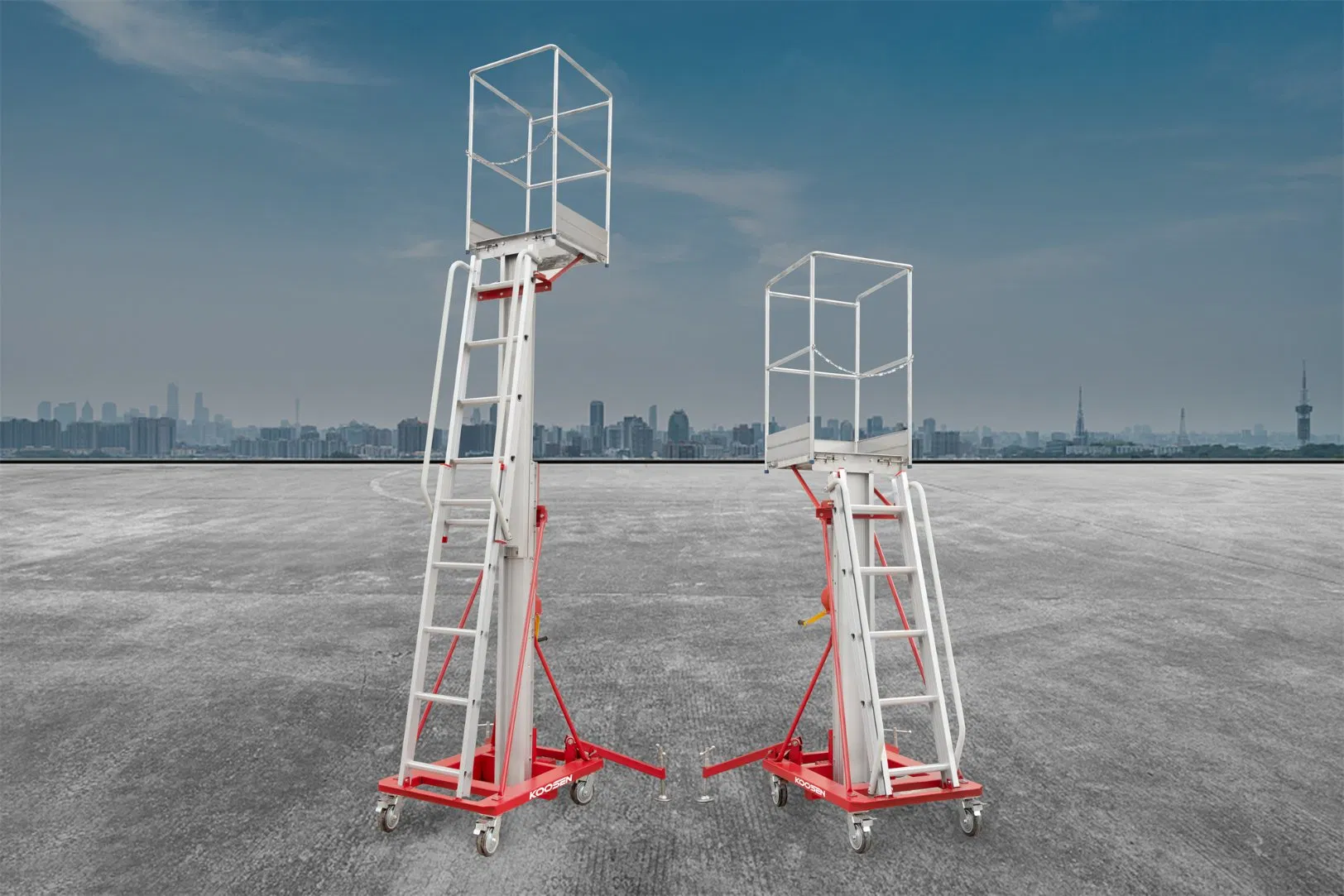 Material Lifting Equipment Manual Man Lift Aluminum Work Platform Lift