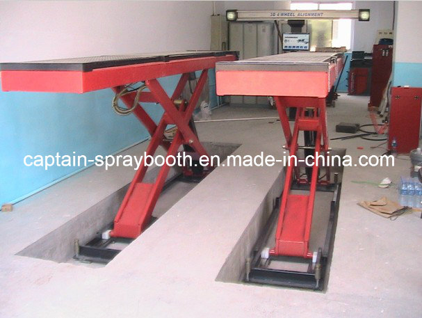 Car Lift in Scissor Type with Aligner Garage Equipment Auto Painting Repair Equipment Car Lifting Machine Auto Vehicle Tire Service Lifting Machine