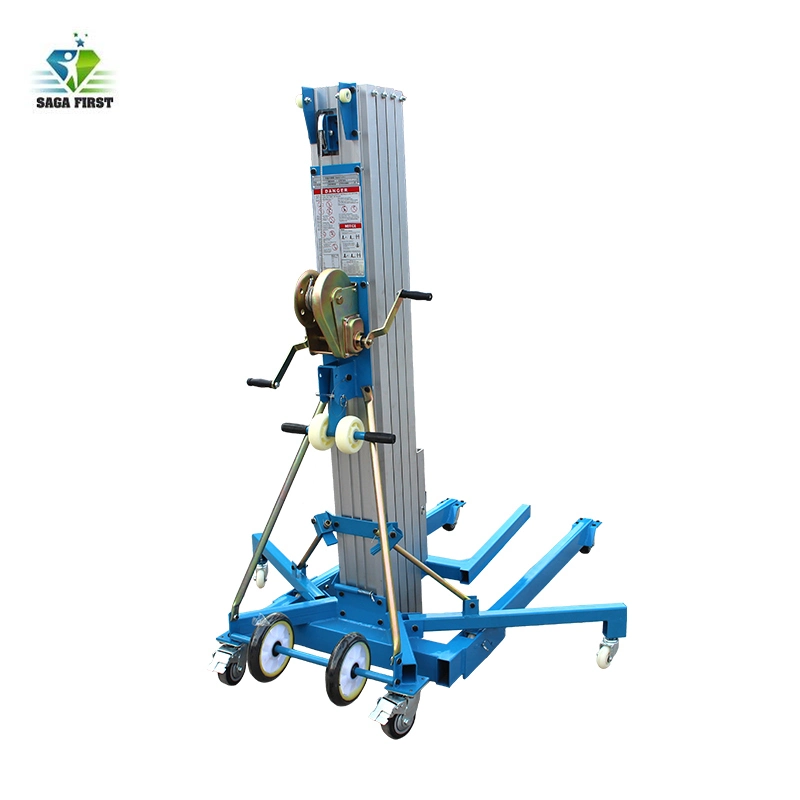 Portable Material Lifting Machine Manual Cargo Aluminum Lift