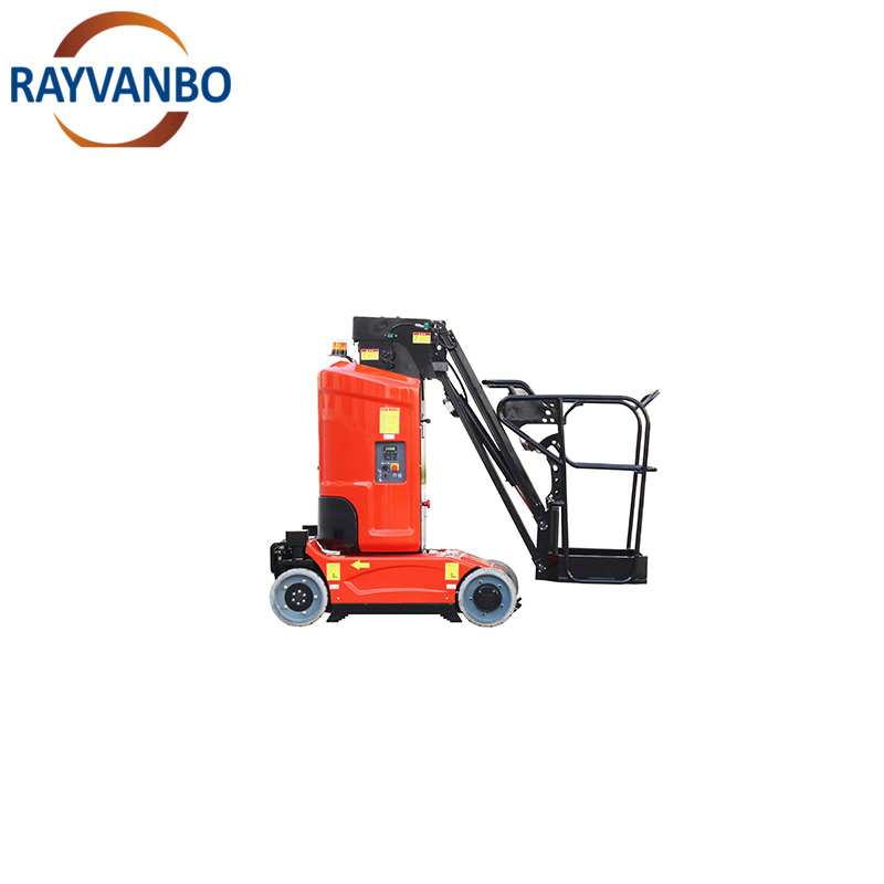 200kg 5m 6m 8m Small Aerial Boom Lift Mini Self Propelled Man Lift Vertical Work Platform Single Mast Lift