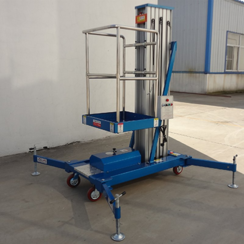 Single Mast Vertical Aluminum Electric Telescopic One Man Lift