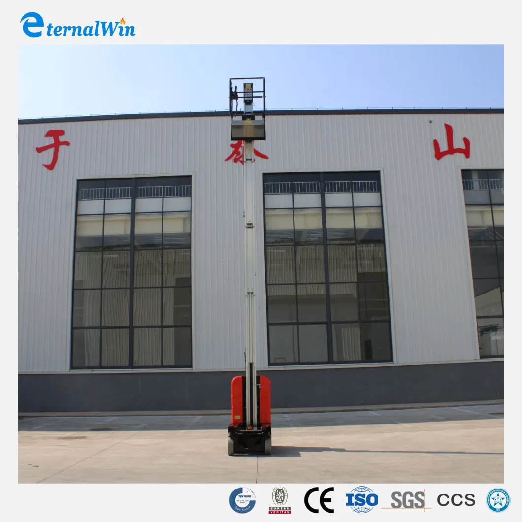 Elevator Movable Aerial Lifting Platform Forklift Style Vertical Mast Lift with Jib Manufacturer's Direct Sales