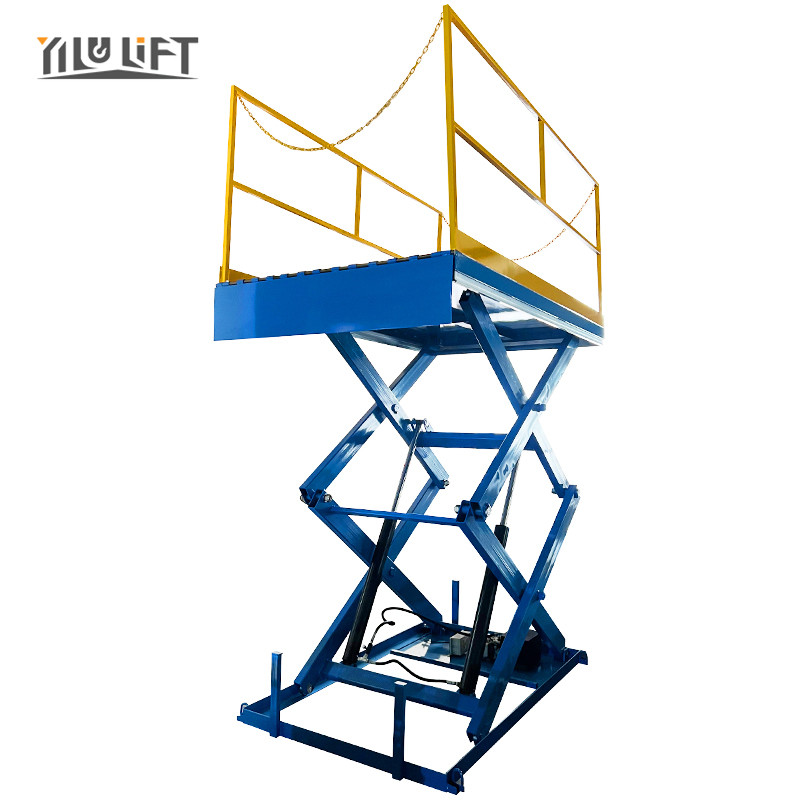 Factory Price Portable Single Scissor Hydraulic Cart Trolley Electric Small Goods Lift Scissor Lift